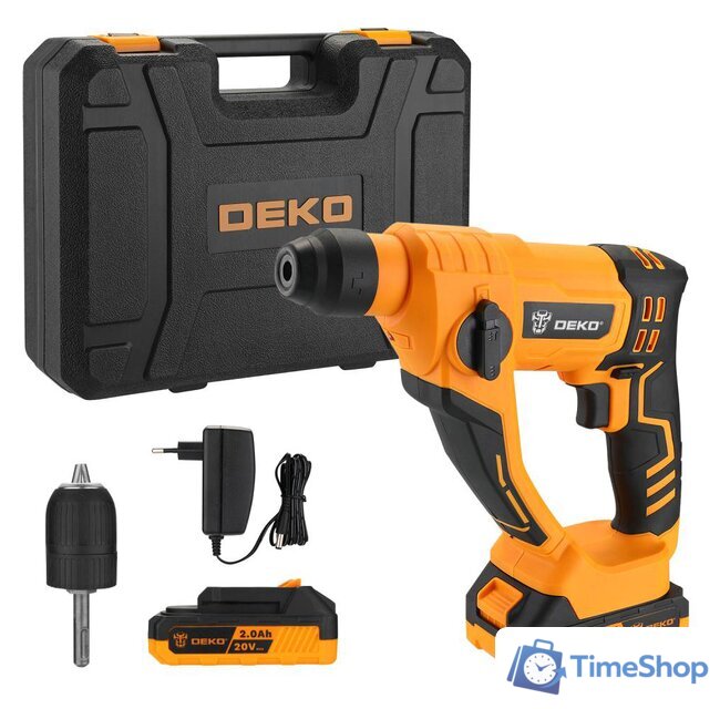 Перфоратор Deko DKCH20 SET (с 2-мя АКБ, кейс) - Изображение №1 — Интернет-магазин Time-Shop