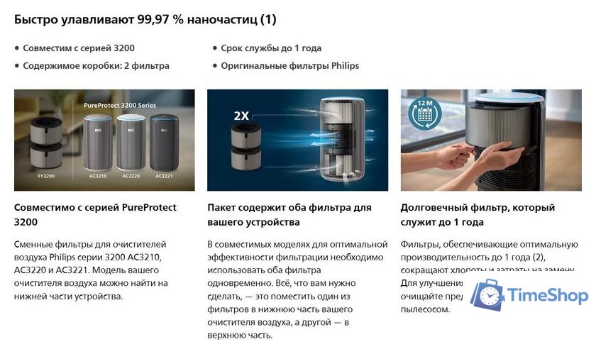 Комплект фильтров Philips FY3200/30 - Изображение №9 — Интернет-магазин Time-Shop