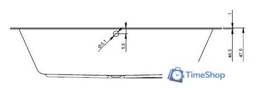 Ванна Riho Lugo 200x90 (без ножек) - Изображение №3 — Интернет-магазин Time-Shop