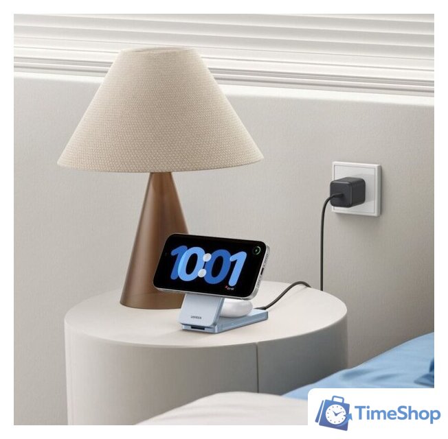 Беспроводное зарядное Ugreen W756 55963 (голубой) - Изображение №2 — Интернет-магазин Time-Shop