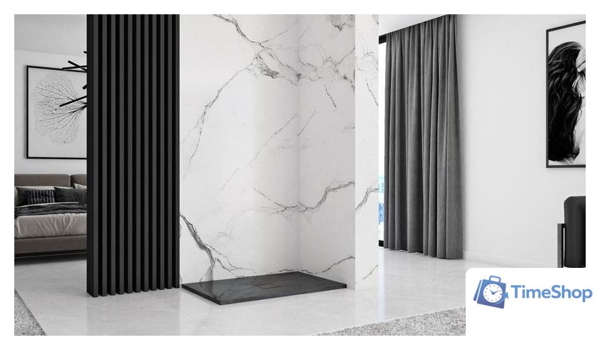 Душевой поддон Rea Stone 100x80 (черный) - Изображение №3 — Интернет-магазин Time-Shop