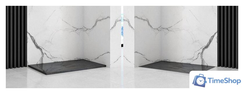 Душевой поддон Rea Stone 100x80 (черный) - Изображение №4 — Интернет-магазин Time-Shop