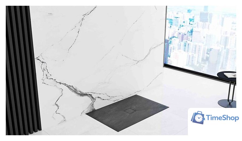 Душевой поддон Rea Stone 100x80 (черный) - Изображение №5 — Интернет-магазин Time-Shop