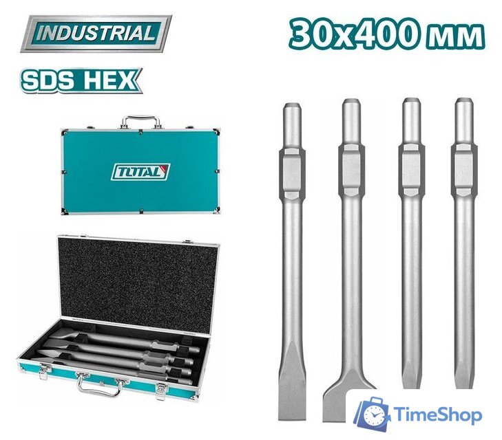 Набор зубил Total TAC0304375 (4 шт) - Изображение №1 — Интернет-магазин Time-Shop