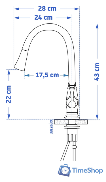 Смеситель Rea Deco REA-B0182 (ченый) - Изображение №7 — Интернет-магазин Time-Shop