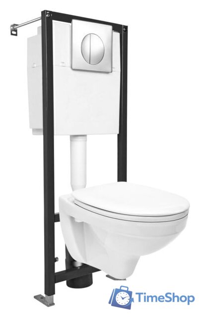 Унитаз подвесной Cersanit Delfi SET-DEL/Black/TPL/Cg-w - Изображение №1 — Интернет-магазин Time-Shop