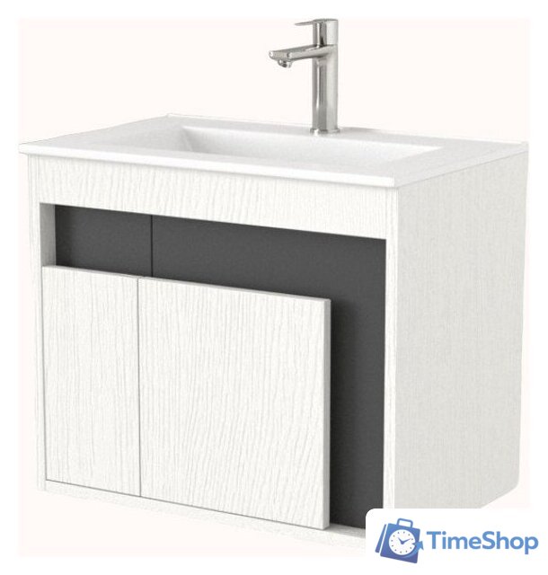  Дабер Тумба под умывальник 016 WeltWasser Deilbach 7517-60 Т16.6W.0.20 (белый древесный/серый) - Изображение №1 — Интернет-магазин Time-Shop