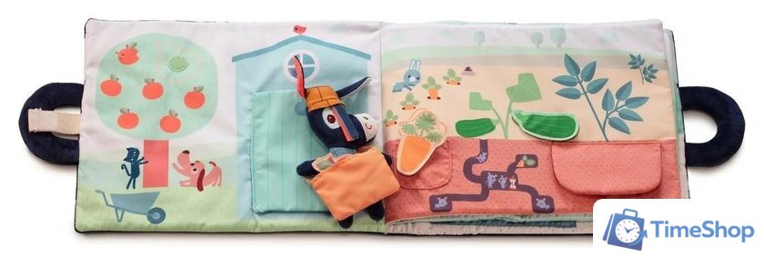 Развивающая игра Lilliputiens Книжка мягкая Ослик Игнас на ферме 83415 - Изображение №8 — Интернет-магазин Time-Shop