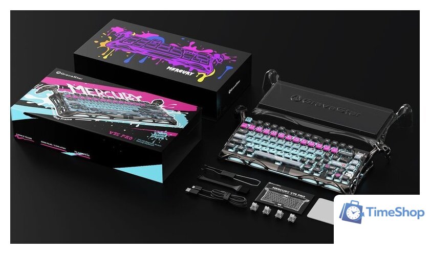 Клавиатура Gravastar Mercury V75 Pro Cyberpunk (GravaStar x Gateron Magnetic Jade Pro) - Изображение №12 — Интернет-магазин Time-Shop