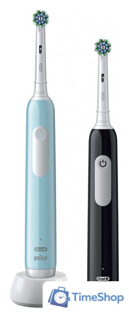 Комплект зубных щеток Oral-B Pro Series 1 D305.523.3H (2 шт, черный/бирюзовый) - Изображение №3 — Интернет-магазин Time-Shop