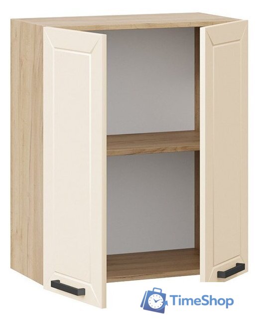 Шкаф навесной Трия Лорас 1В6 (дуб крафт золотой/холст брюле) - Изображение №2 — Интернет-магазин Time-Shop