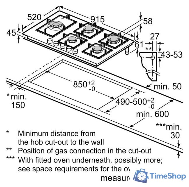 Варочная панель Bosch Serie 6 PPM9A6I40 - Изображение №6 — Интернет-магазин Time-Shop
