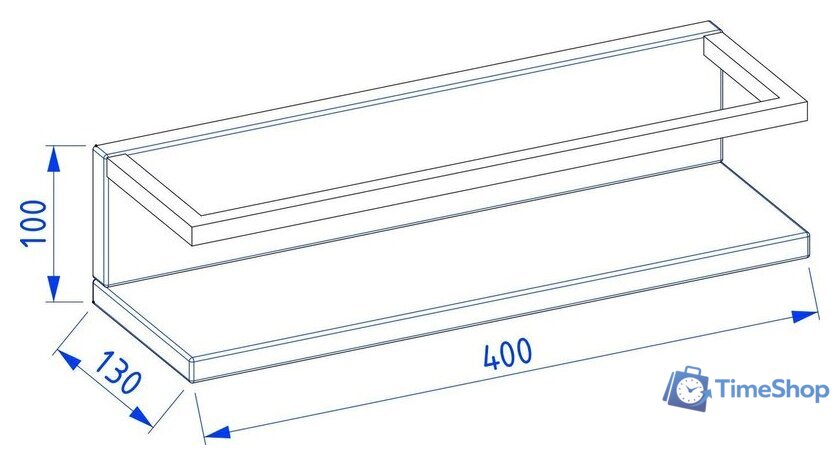  Lauter Полка Lea с рейлингом (серо-зеленый полуматовый) - Изображение №6 — Интернет-магазин Time-Shop