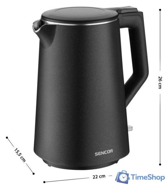 Электрический чайник Sencor SWK 0551BK - Изображение №2 — Интернет-магазин Time-Shop