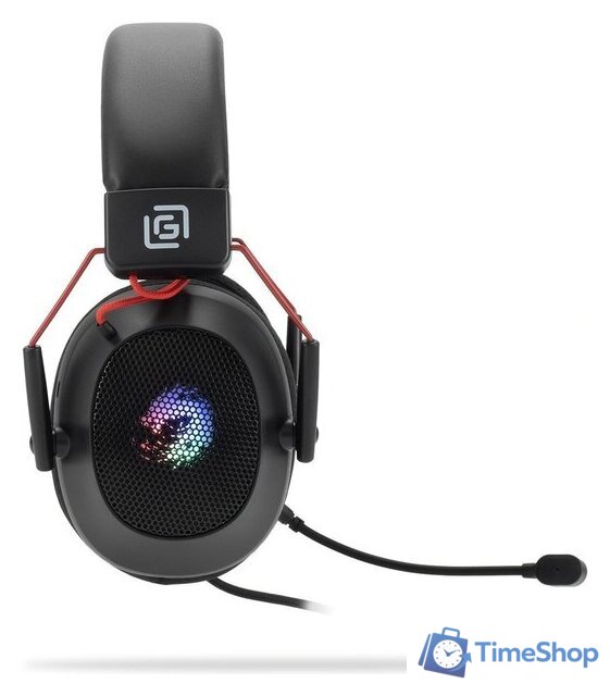 Наушники Оклик HS-L305G (черный/красный) - Изображение №5 — Интернет-магазин Time-Shop