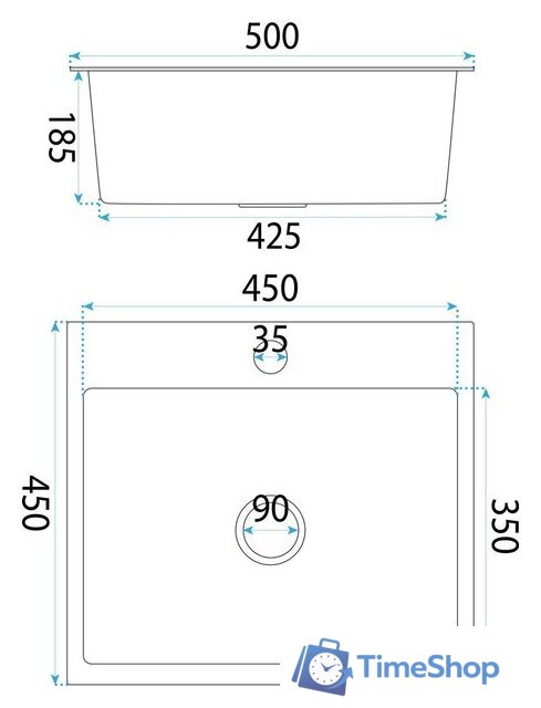 Кухонная мойка Rea ZLE-06003 (без смесителя) - Изображение №7 — Интернет-магазин Time-Shop