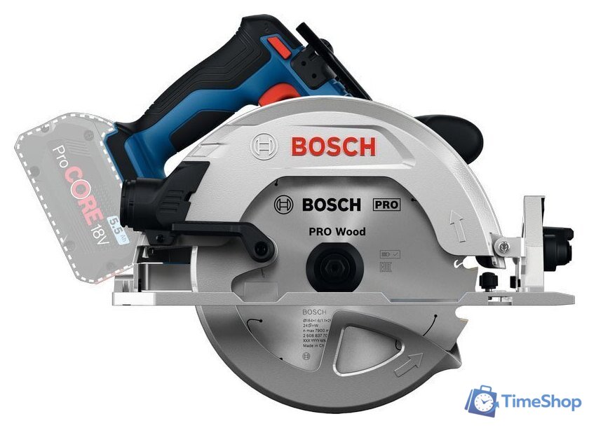 Дисковая (циркулярная) пила Bosch GKS 18V-68-2 Professional 06016D0000 (без АКБ) - Изображение №1 — Интернет-магазин Time-Shop