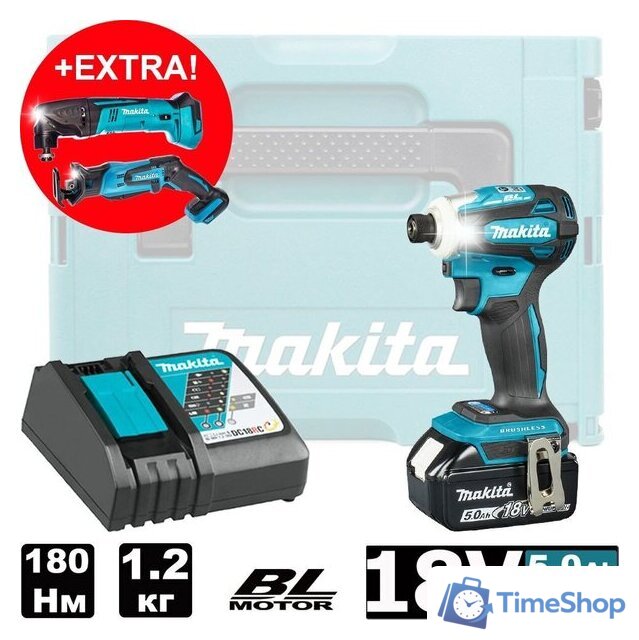 Винтоверт Makita DTD172RT1J (с 1-м АКБ, кейс) - Изображение №2 — Интернет-магазин Time-Shop