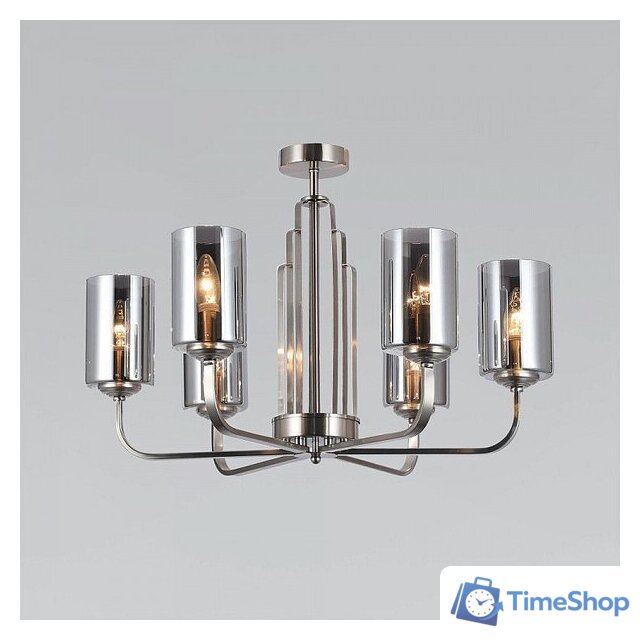 Люстра средней высоты Евросвет Defi 60138/6 сатин-никель - Изображение №1 — Интернет-магазин Time-Shop