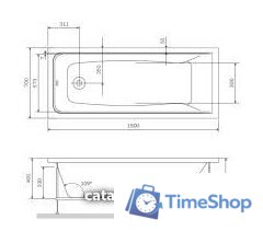 Каркас AM.PM Gem W90A-150-070W-R - Изображение №2 — Интернет-магазин Time-Shop