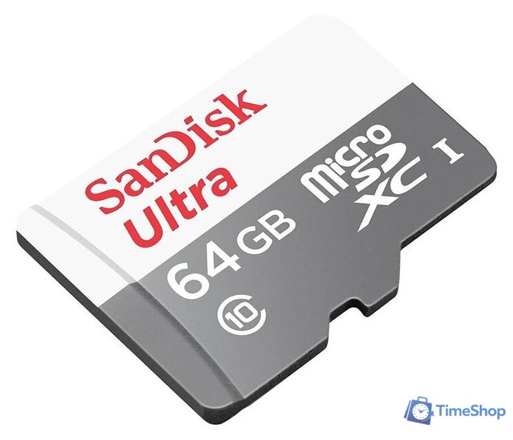 Карта памяти SanDisk Ultra SDSQUNR-064G-GN3MN microSDXC 64GB - Изображение №2 — Интернет-магазин Time-Shop