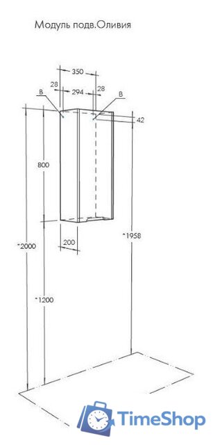  Акватон Шкаф для ванной Оливия подвесной 1A254703OLUGL - Изображение №3 — Интернет-магазин Time-Shop