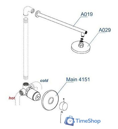 Душевая система  Wasserkraft A12429 - Изображение №3 — Интернет-магазин Time-Shop
