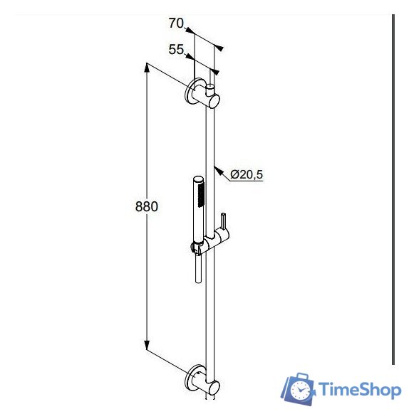 Душевой гарнитур  Kludi Nova Fonte 2084039-15 - Изображение №2 — Интернет-магазин Time-Shop