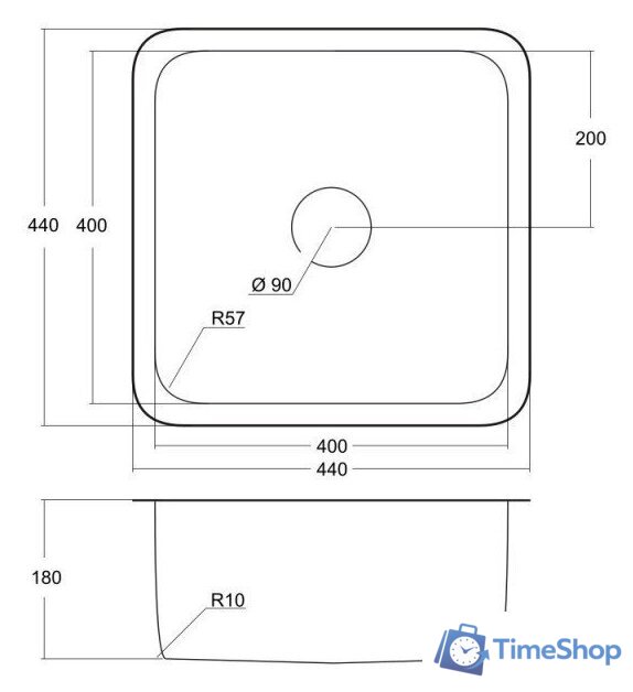 Кухонная мойка Emar EMB-127A PVD Nano Satine - Изображение №4 — Интернет-магазин Time-Shop