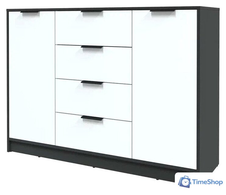 Тумба Интерлиния Концепт КТ-Т140 (белый платинум/антрацит) - Изображение №1 — Интернет-магазин Time-Shop