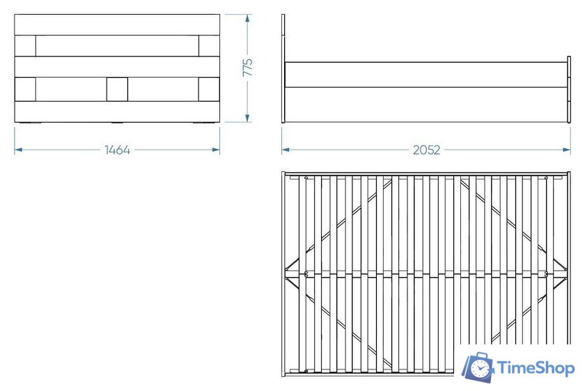Кровать Mio Tesoro Нави 140x200 2.15.04.050.19 (кашемир) - Изображение №3 — Интернет-магазин Time-Shop