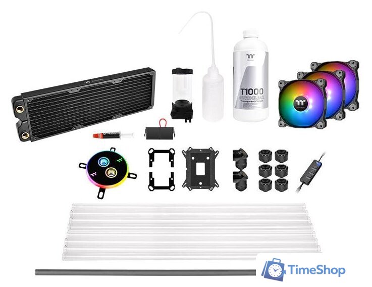 Система жидкостного охлаждения для процессора Thermaltake Pacific C360 DDC Hard Tube Water Cooling Kit CL-W243-CU12SW-A - Изображение №1 — Интернет-магазин Time-Shop
