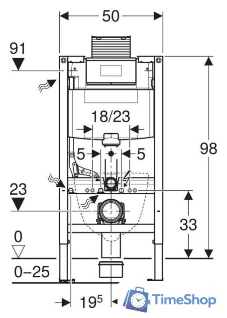 Инсталляция для унитаза Geberit Duofix 111.030.00.2 - Изображение №3 — Интернет-магазин Time-Shop