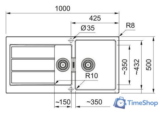 Кухонная мойка Franke Sirius 2.0 S2D 651-100 143.0618.681 (черный карбон) - Изображение №2 — Интернет-магазин Time-Shop