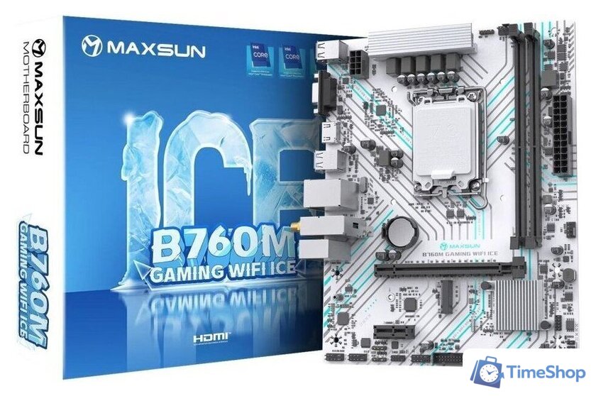 Материнская плата Maxsun B760M Gaming WiFi Ice - Изображение №4 — Интернет-магазин Time-Shop