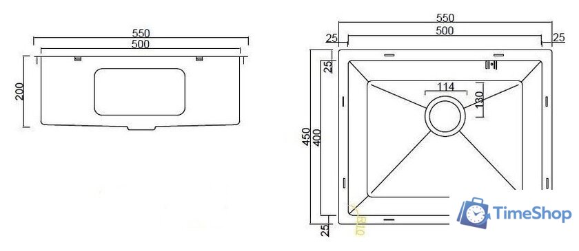 Кухонная мойка Basic Decor 55x45 (сатин) - Изображение №8 — Интернет-магазин Time-Shop