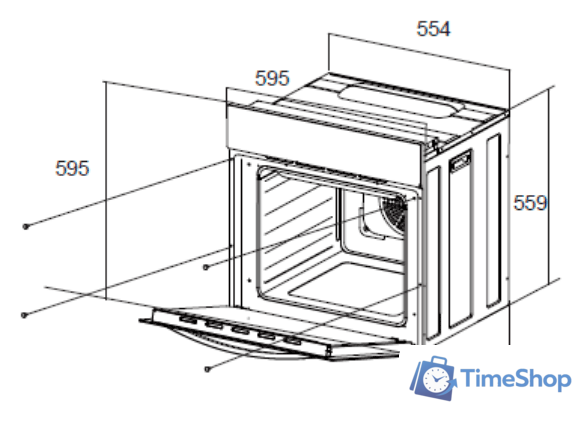 Электрический духовой шкаф MAUNFELD EOEC.564W - Изображение №2 — Интернет-магазин Time-Shop