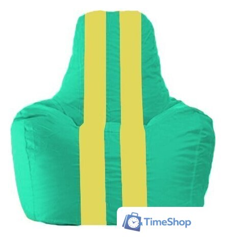 Кресло-мешок Flagman Спортинг С1.1-313 (бирюзовый/желтый) - Изображение №1 — Интернет-магазин Time-Shop