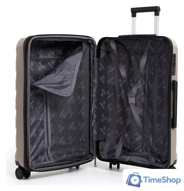 Чемодан-спиннер Pride PP-9602 (S, шампань) - Изображение №4 — Интернет-магазин Time-Shop