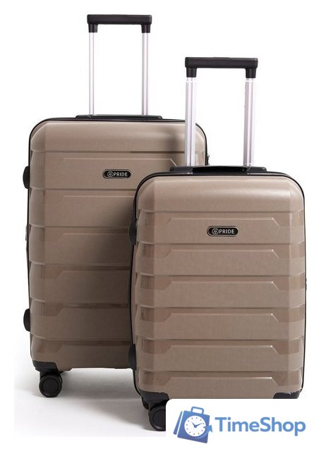 Чемодан-спиннер Pride PP-9602 (S, шампань) - Изображение №7 — Интернет-магазин Time-Shop
