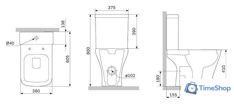 Унитаз напольный AM.PM Gem C908601SC - Изображение №12 — Интернет-магазин Time-Shop