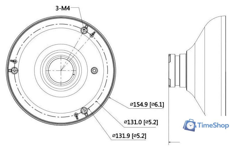 Крепление для камер видеонаблюдения Dahua DH-PFA105 - Изображение №4 — Интернет-магазин Time-Shop
