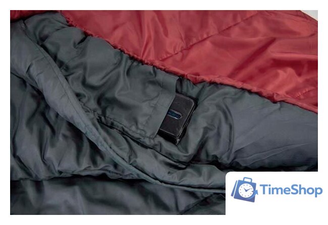 Спальный мешок High Peak TR 350 23068 (левая молния, темно-красный/серый) - Изображение №3 — Интернет-магазин Time-Shop