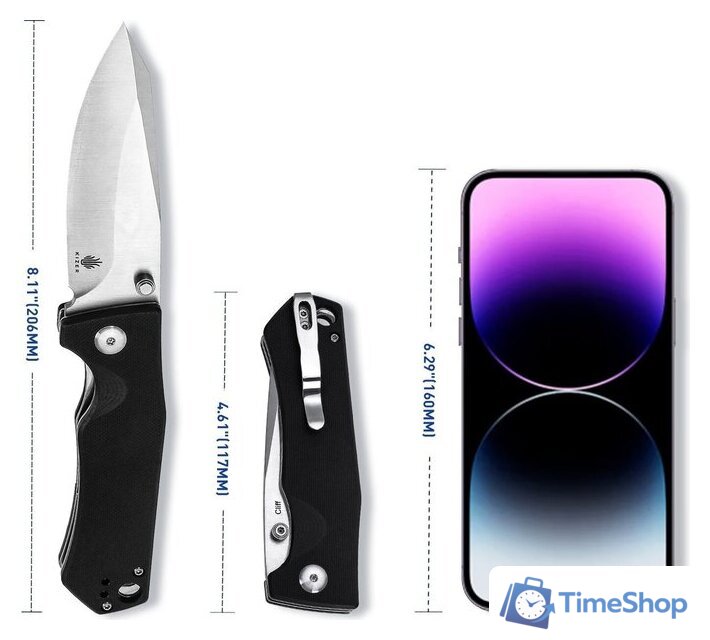 Складной нож KIZER Cliff L4007A1 - Изображение №6 — Интернет-магазин Time-Shop