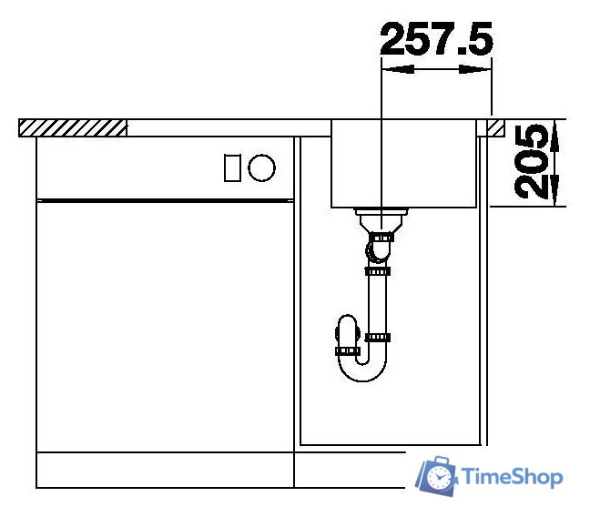 Кухонная мойка Blanco Lemis 45 S-IF 523030 (серебристый) - Изображение №5 — Интернет-магазин Time-Shop