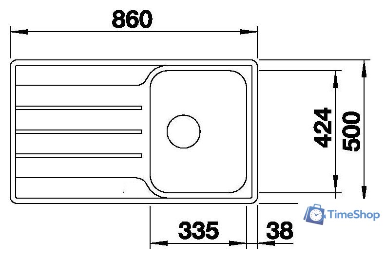 Кухонная мойка Blanco Lemis 45 S-IF 523030 (серебристый) - Изображение №3 — Интернет-магазин Time-Shop
