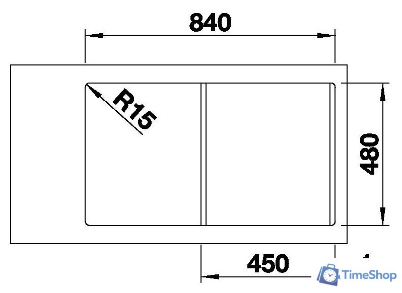 Кухонная мойка Blanco Lemis 45 S-IF 523030 (серебристый) - Изображение №4 — Интернет-магазин Time-Shop