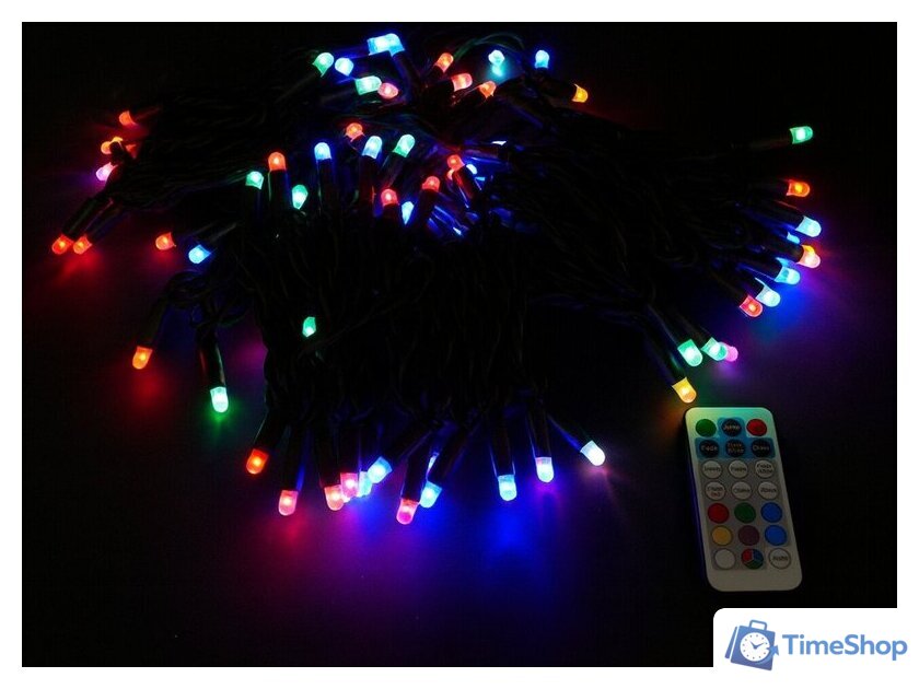 Светодиодная гирлянда ULED ULED-SL-100-220V-(B-ESR-RGB) - Изображение №1 — Интернет-магазин Time-Shop