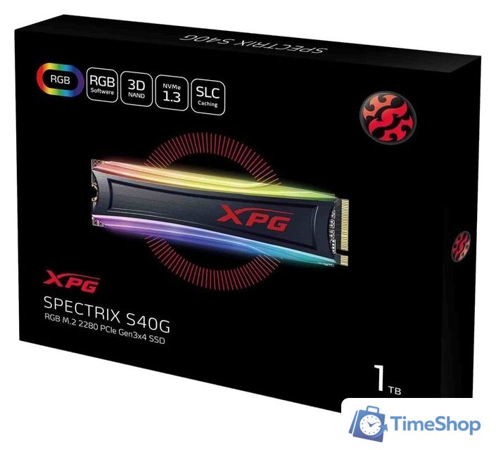 SSD ADATA XPG Spectrix S40G RGB 2TB AS40G-2TT-C - Изображение №4 — Интернет-магазин Time-Shop