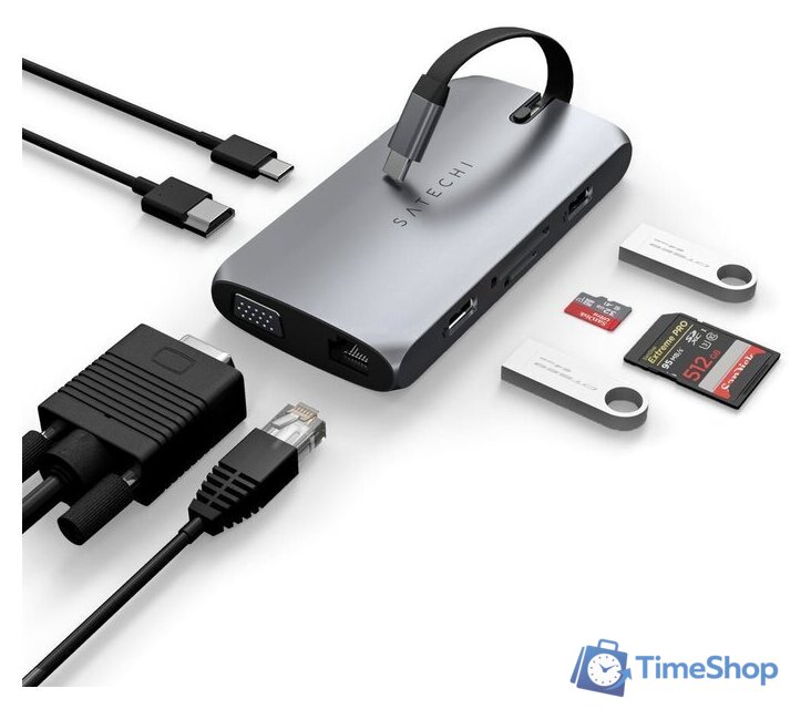 Док-станция Satechi USB-C On-The-Go Multiport Adapter ST-UCMBAM - Изображение №5 — Интернет-магазин Time-Shop